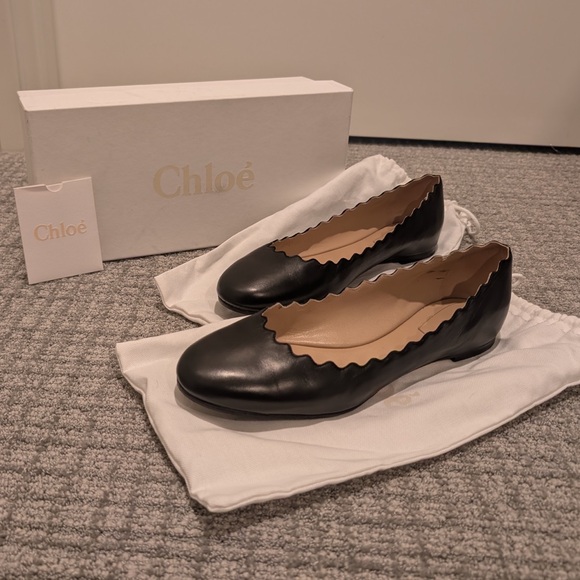 Chloe Lauren Scalloped Ballerina Flat - Picture 2 of 6